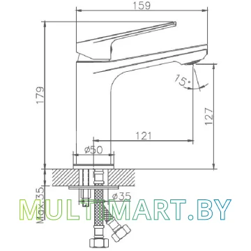 Смеситель Haiba HB10533-3 (серый) картинка 2